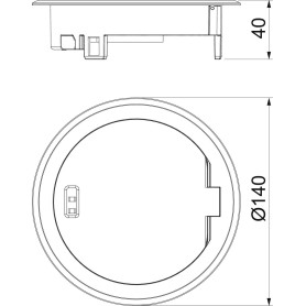 Klappdeckel GES R2 Ni mit Rastschieber (7408850)