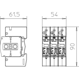 PV-UEberspannungsableiter V20-C3PH-600 SurgeController 3polig Typ2 (5094605)