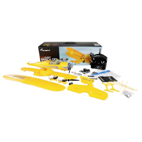 Amewi Motorflugzeug AMXflight Beech D17s Gelb 3D 6G RTF (24144)