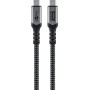 USB4 Gen 3x2 Kabel, USB-C Stecker  USB-C Stecker, 40Gbit/s (schwarz/grau, 1,5 Meter, PD, Laden mit bis zu 240 Watt) (74212)