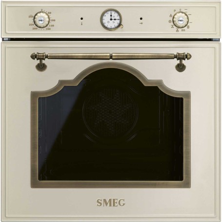 SMEG SFP67C1TPOF Forno con sistema pizza integrato, linea design Cortina, panna, manopole di comando, nicchia 60 x 60 cm