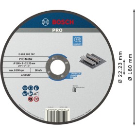 Trennscheibe Standard for Metal,  180mm (Bohrung 22,23mm, A 30 S BF, gerade) (2608603167)