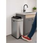 Jakob Maul GmbH Tret-Abfallbehälter MAULwing 40l Edelstahl Doppeldeckel (9504094)