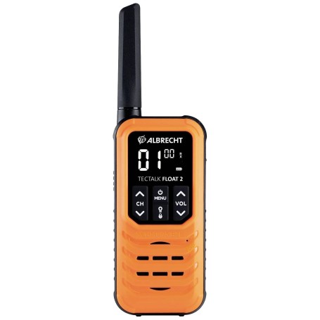 Albrecht 2er Kofferset Tectalk Float 2,wasserges. PMR+Ladegeräte+Karabinerhaken (29664)