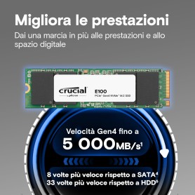 M.2 2TB Crucial E100 Gen4 2280 NVMe PCIe M.2 (CT2000E100SSD8)