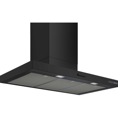 Bosch DWB93BC60 - Cappa aspirante a parete Serie 2, nero opaco, aria di ricircolo/scarico, 90 cm