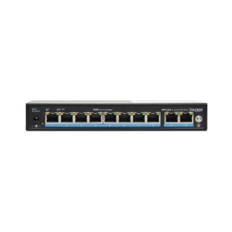 VULTECH SWITCH 8 PORTE POE+ 10/100 FE + 2 PORTE UPLINK 10/100/1000 GE 120W AI SMART (VS-POE2082GE-120W)