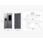 Samsung RS90F66BEFEF , larghezza 91,2 cm, 614 L, NoFrost+, allacciamento idrico, WiFi, distributore d'acqua