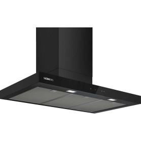 Siemens PowerLine LC97BDN60 - Cappa aspirante a parete iQ500, nero opaco, aria di ricircolo/scarico, 60 cm