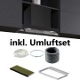 Siemens PowerLine LJ65BCSET - iQ300 Cappa aspirante di design integrata, nero opaco, incluso kit di ricircolo, 60 cm