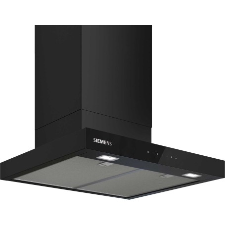 Siemens PowerLine LC67BDN60 - Cappa aspirante a parete iQ500, nero opaco, aria di ricircolo/scarico, 60 cm