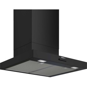 Siemens PowerLine LC65BCC60 - Cappa aspirante a parete iQ300, nero opaco, aria di ricircolo/scarico, 60 cm