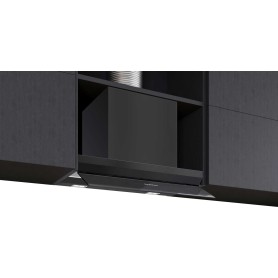 Siemens LJ67BDP60 , iQ500, Cappa di design integrata, 60 cm, vetro trasparente con stampa nera opaca, Classe : A