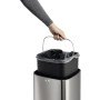 Durable TOUCH 21L Rettangolare Acciaio inox Nero, Argento (342223)