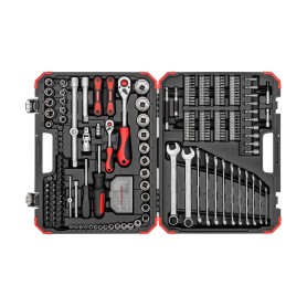 red Steckschlssel-Satz 1/4" + 1/2", 232-teilig (rot/schwarz, mit 2 Umschalt-Knarren) (R46003232)