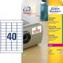 Avery L6140-20 etichetta autoadesiva Rettangolo con angoli arrotondati Permanente Bianco 800 pz (L6140-20)