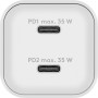 USB-C Dual-Schnellladegert Nano, PD, GaN, 35 Watt (wei, 2x USB-C, Power Delivery 3.0) (75334)