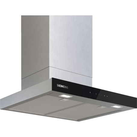 Siemens LC67BDN30 - Cappa aspirante a parete iQ500, effetto metallo, ricircolo/aria di scarico, 60 cm