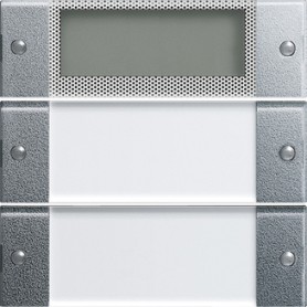 GIRA 214226 Placca copripresa e copri interruttori Alluminio, Bianco (0214226)