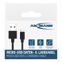 Ansmann 1700-0129 cavo USB 1 m USB A Micro-USB B Nero