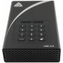 Apricorn Aegis Padlock DT disco rigido esterno 12 TB USB di tipo B 2.0/3.2 Gen 1 (3.1 Gen 1) Nero (ADT-3PL256-12TB)