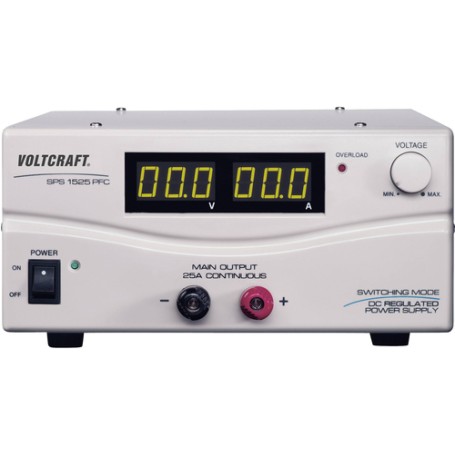 Voltcraft Labornetzgerät, einstellbar SPS 1525 PFC 3 - 15 V/DC 25 - 2 A 375 W 1 x Remote (SPS-92500-000)