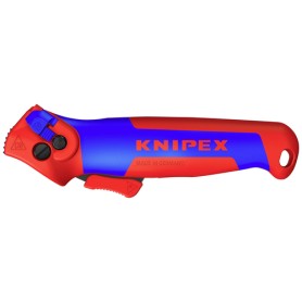Abmantelungsmesser 16 50 145 SB, Abisolier-/ Abmantelungswerkzeug (rot/blau, mit Ratschenfunktion)