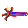 Abmantelungsmesser 16 50 145 SB, Abisolier-/ Abmantelungswerkzeug (rot/blau, mit Ratschenfunktion)