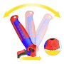 Abmantelungsmesser 16 50 145 SB, Abisolier-/ Abmantelungswerkzeug (rot/blau, mit Ratschenfunktion)