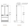 SIGNATURE SKSFD3614P Frigorifero da incasso, 2 porte, 2 cassetti, 90 cm, 486 litri