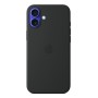Silikon Case mit MagSafe (schwarz, iPhone 16 Plus) (MYY93ZM/A)