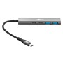 Goobay 76563 hub di interfaccia USB tipo-C 5000 Mbit/s Grigio