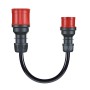Adapter fr Gemini flex 22 kW, CEE rot Drehstrom 32A  CEE rot 16A (schwarz, 30cm) (CH-04-03)