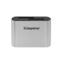 Kingston Technology Workflow SD Reader lettore di schede USB 3.2 Gen 1 (3.1 Gen 1) Nero, Argento (WFS-SD)