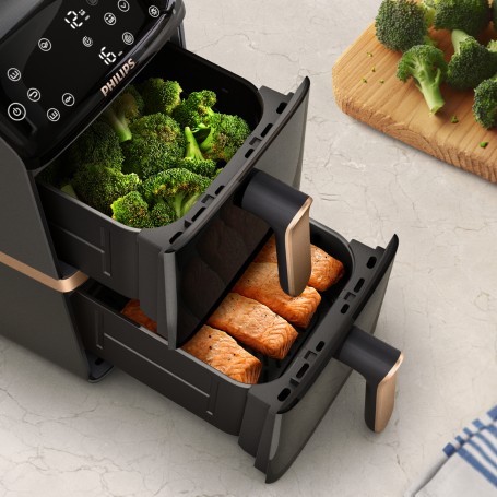 Philips Serie 4000 Airfryer con doppio cestello verticale (NA462/80)