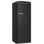 Exquisit RKS325-VH-161E Retro Full-Size, 54,5 cm di larghezza, 229 L, illuminazione interna a LED, nero opaco