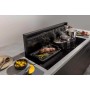 NOVY Panorama Pro 42110 con piano cottura a induzione, nero, 120 cm con cappa aspirante downdraft
