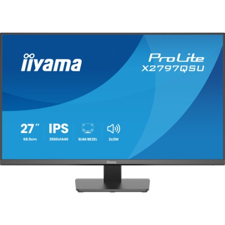 iiyama ProLite X2797QSU-B1 Monitor PC 68,6 cm (27") 2560 x 1440 Pixel Quad HD LED Nero