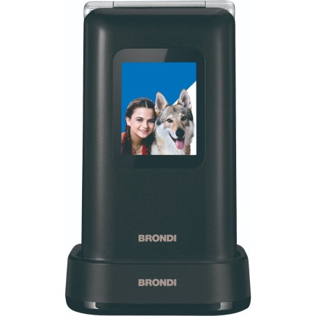 Brondi Amico Prezioso 4,5 cm (1.77") Nero, Metallico Telefono cellulare basico (10279000)