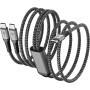 Goobay 75739 cavo USB 1,5 m USB C 2 x USB C Nero, Grigio