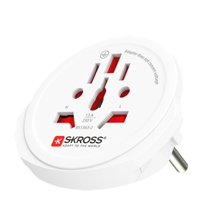 Skross 1.500211C-E adattatore per presa di corrente Universale Tipo C (Europlug) Bianco