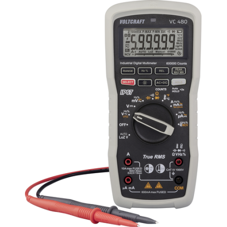 Voltcraft VC 480 Hand-Multimeter digital Wasserdicht IP67 CAT IV 1000 V Anzeige Counts (VC-16821325)