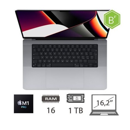 MBP 16,2 (2021)M1 PRO-10C/16/1TB/16C GPU/SG/2Y - B (006705PCR-EU)