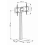 Techly ICA-TR11 Supporto TV a parete 177,8 cm (70") Nero, Argento (ICA-TR11)