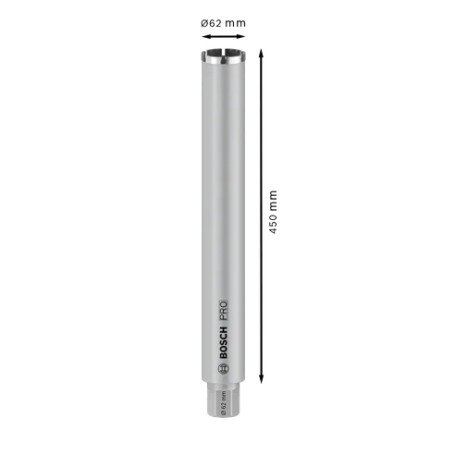 Diamant-Nassbohrkrone Standard for Concrete,  62mm (1.1/4" UNC) (2608601737)