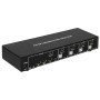 Techly IDATA DP-KVM4 switch per keyboard-video-mouse (kvm) Montaggio rack Nero (IDATA-DP-KVM4)