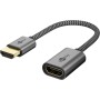 Goobay 79145 cavo HDMI 0,1 m HDMI tipo A (Standard) Nero, Argento