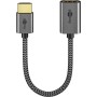Goobay 79145 cavo HDMI 0,1 m HDMI tipo A (Standard) Nero, Argento
