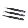 Precision Tweezer Set PRO, Pinzetten (schwarz, 3-teilig, ESD Safe) (EU145060-3)