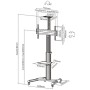 Techly ICA-TR15 Supporto per display espositivi 177,8 cm (70") Argento (ICA-TR15)